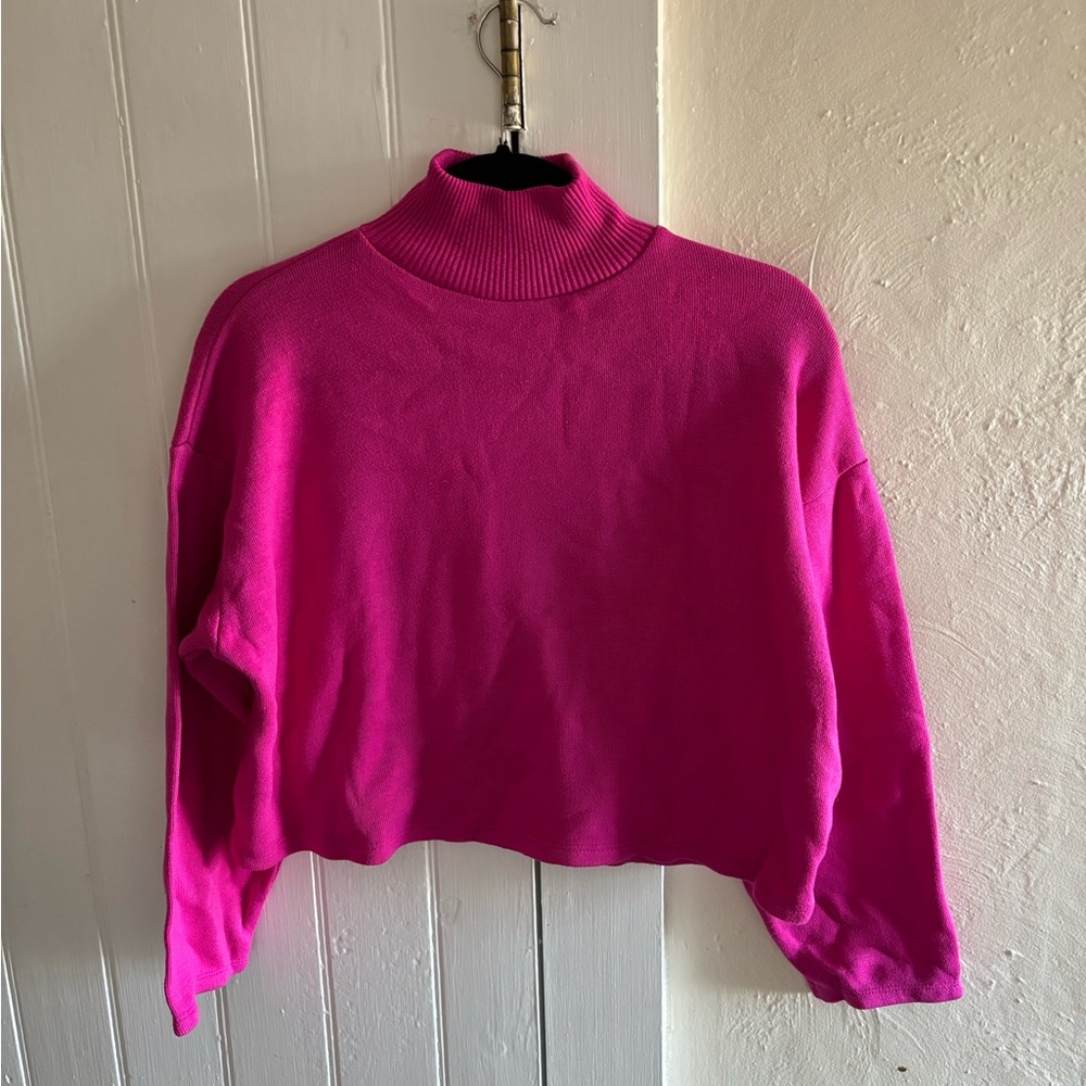 Zara Fuchsia Turtleneck Sweater